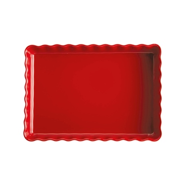 EH Tart-Börek-Fırın Kabı Dikdörtgen 33 x 24 cm Kırmızı/Burgundy -346038